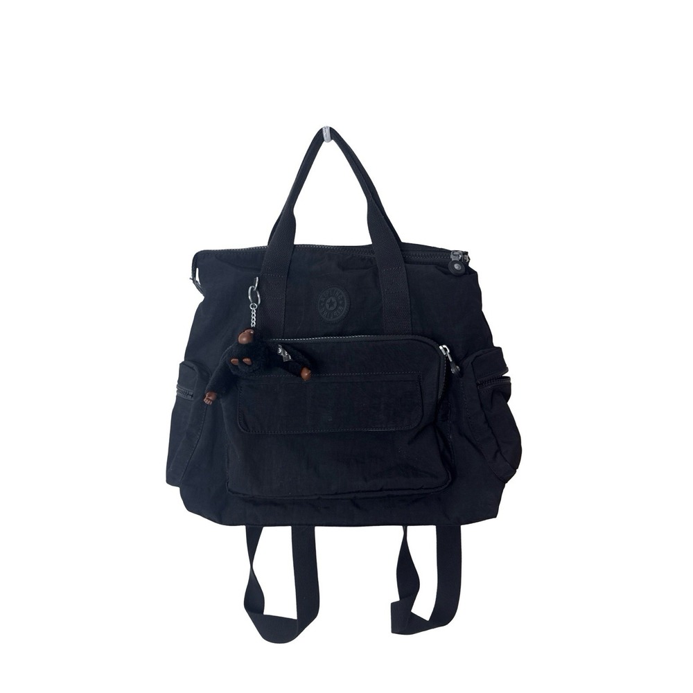 Kipling Alvy 2-In-1 Convertible Backpack Tote Bag Nylon Everyday Black